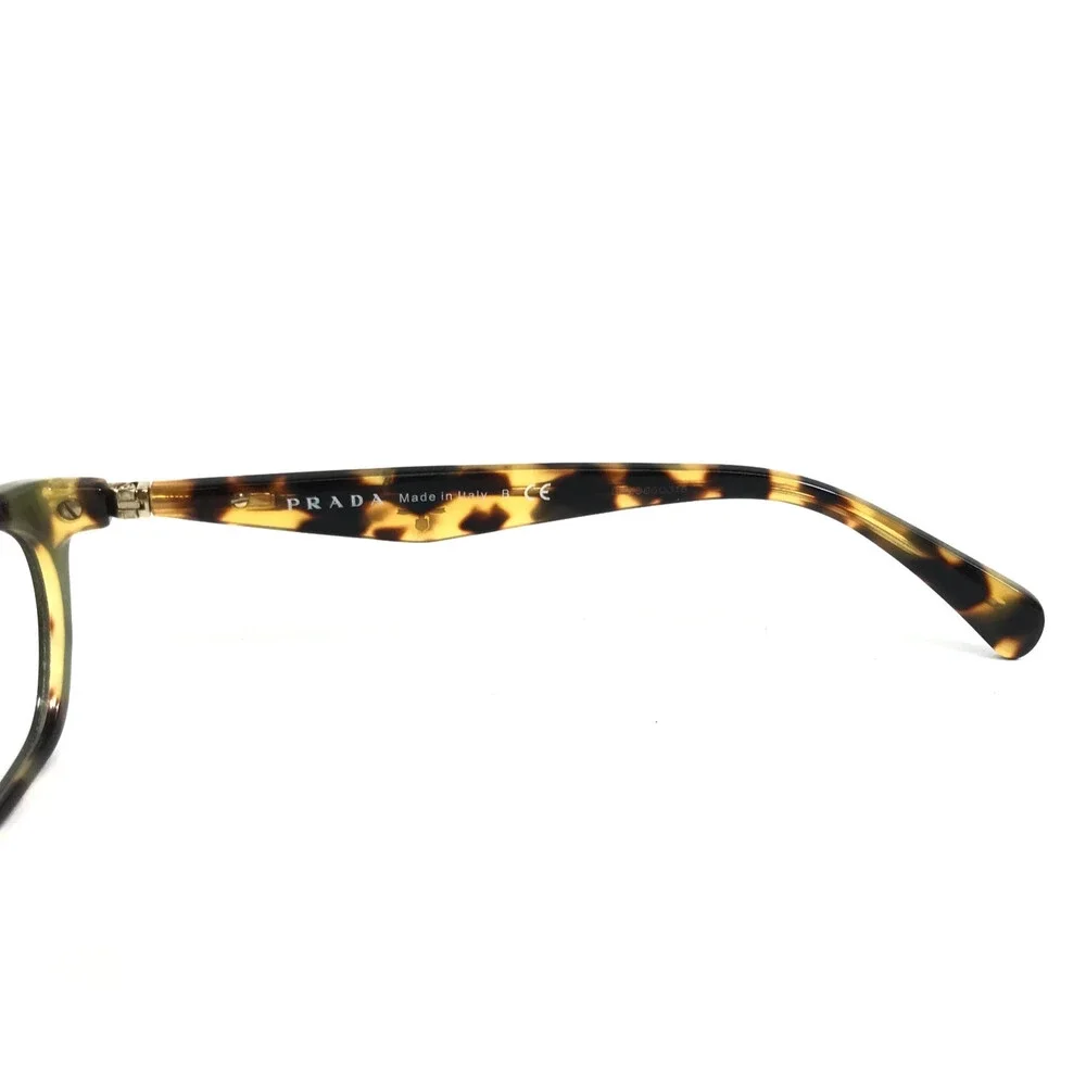 Prada Eyeglasses Frames VPR15P NAI-1O1 Top Black Medium Havana Cat Eye 53-16-135